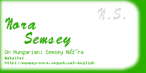 nora semsey business card